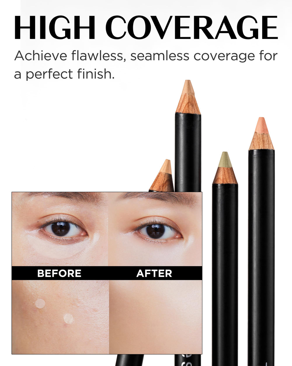 THESAEM Concealer Pencil creamy texture glides on smoothly for buildable coverage.