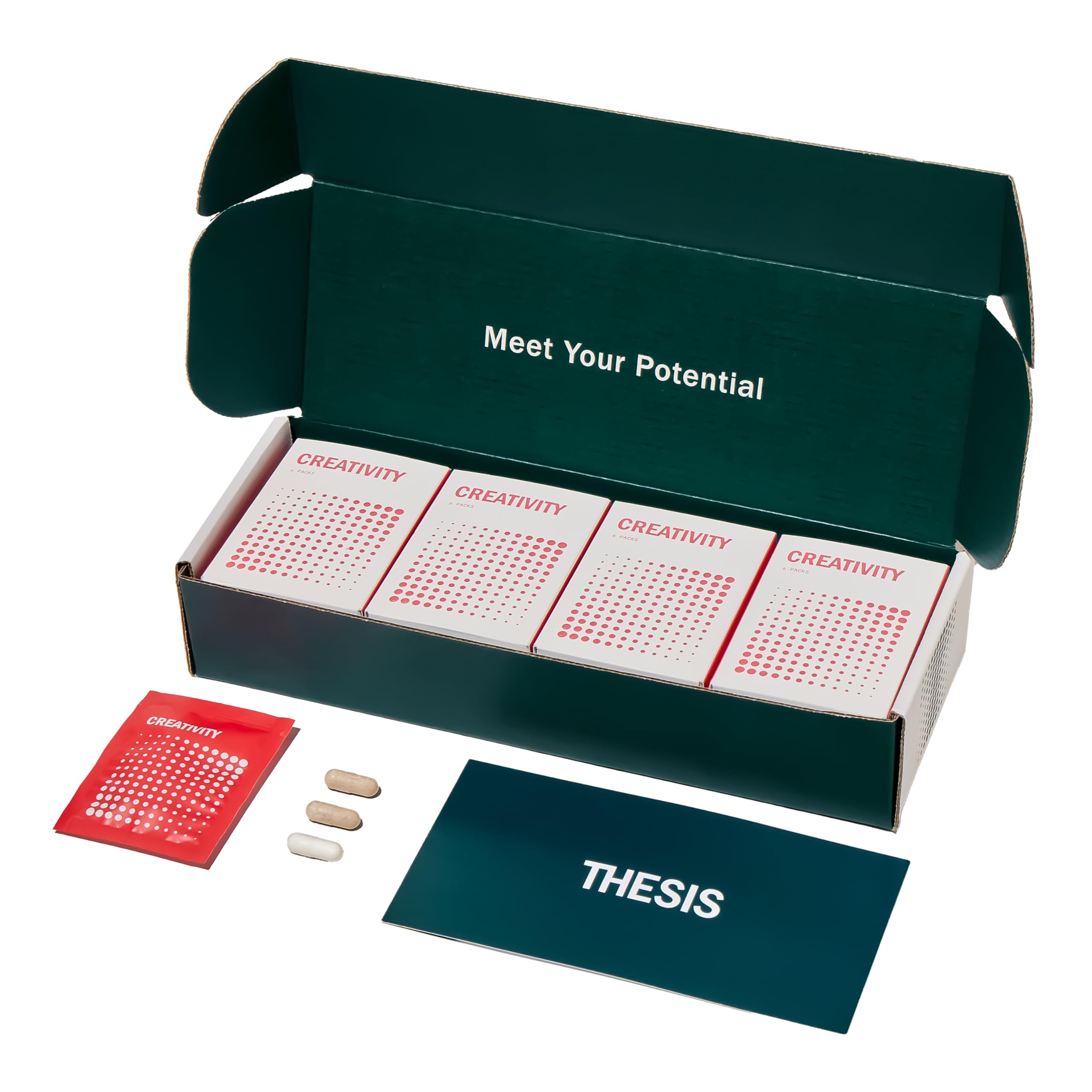 Hero image of Thesis Creativity bottle and packaging