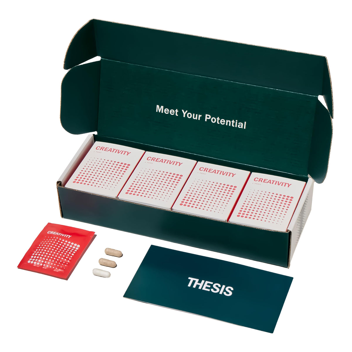 Hero image of Thesis Creativity bottle and packaging
