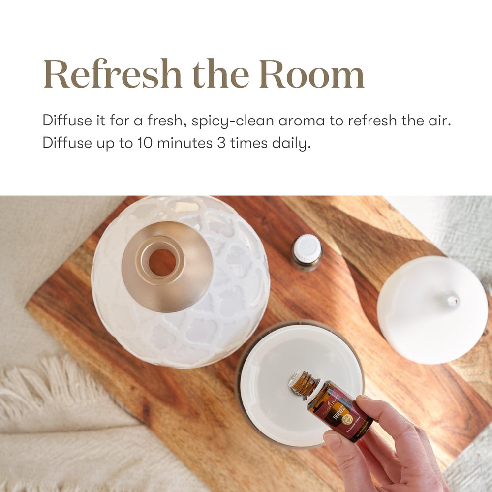 Thieves essential oil used in natural cleaning blends