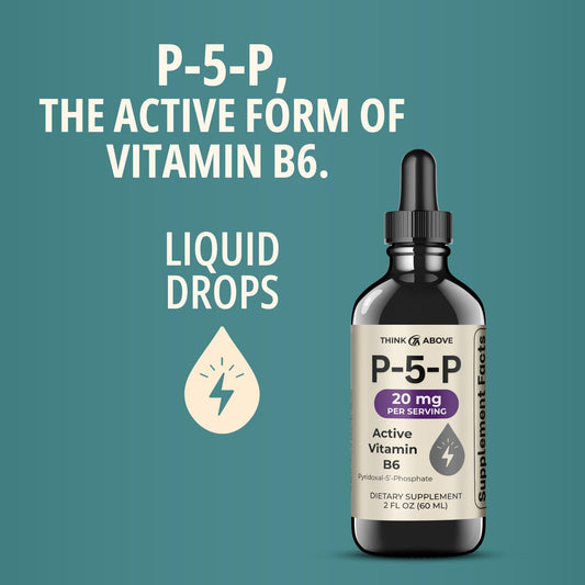 Think Above P5P Liquid Drops 2 oz bottle with dropper