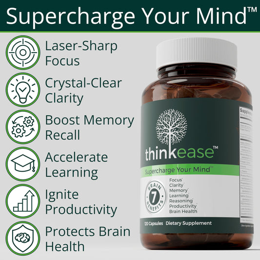 ThinkEase Focus Blend illustration showing ingredients