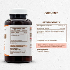 Third-party lab testing seal on Quinine capsules