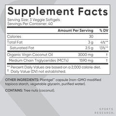 Third-party tested coconut oil capsules manufactured in a US cGMP facility
