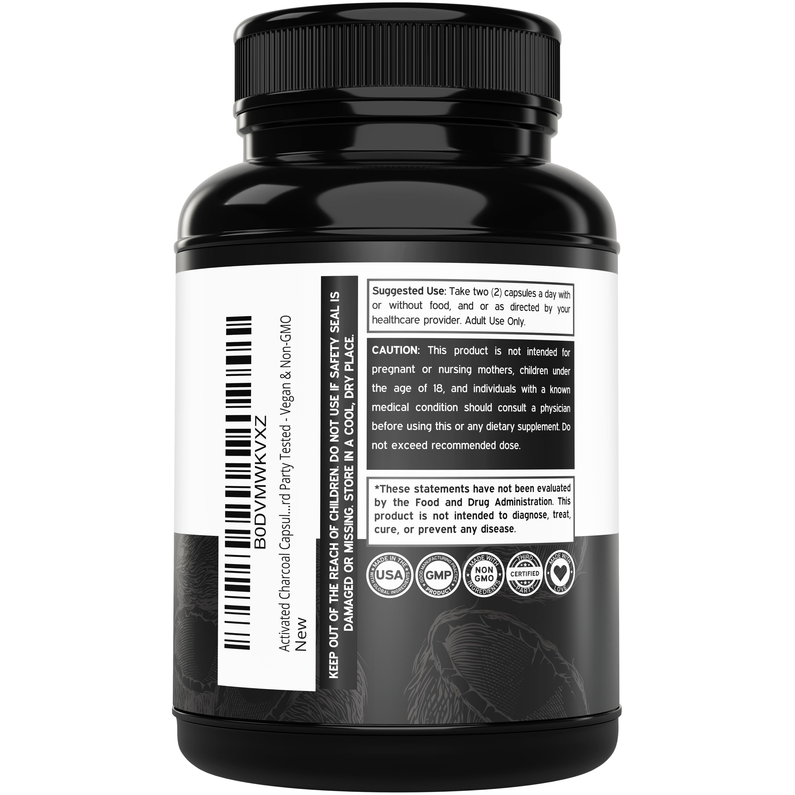Label indicating third-party testing for the supplement