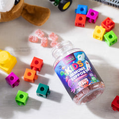 Third-party tested seal on kids immune support vitamins