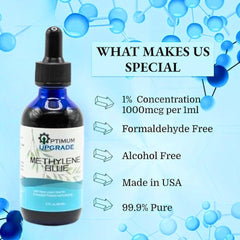 Third-party tested methylene blue bottle for brain health