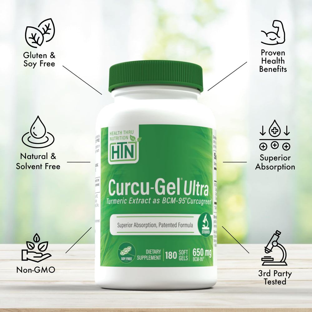 Third-party testing seal on HTN Curcu-Gel label