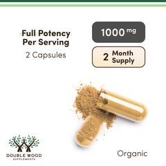 Third-party tested Lions Mane mushroom capsules label