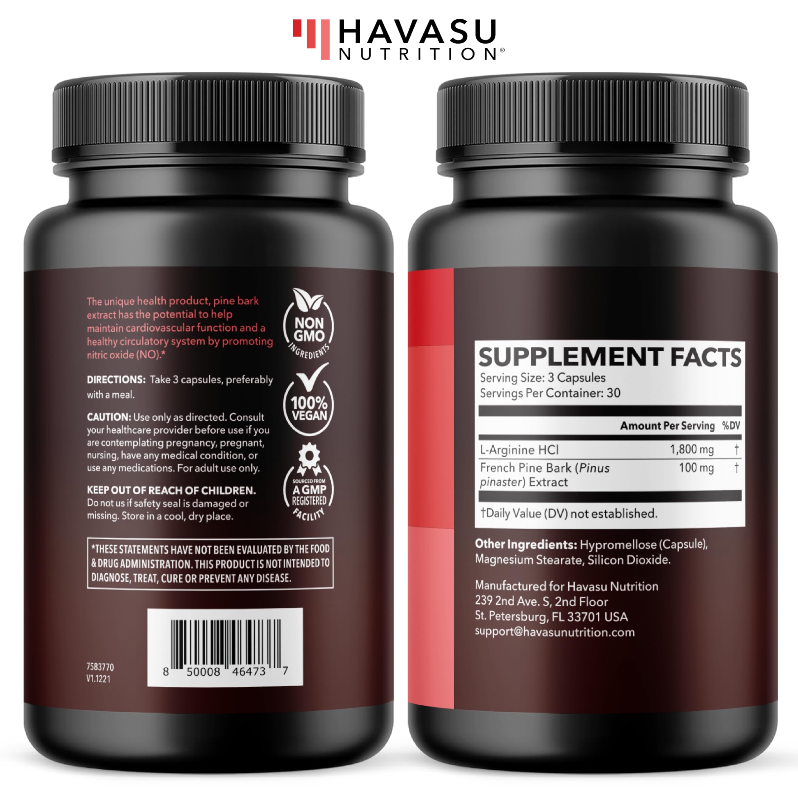 30-day supply label indicating 90 capsules