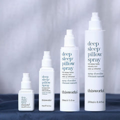Bedroom scene with spray on bed linen for relaxation
