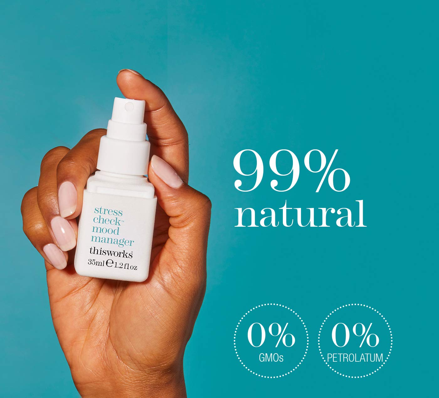 Travel-friendly 35 ml bottle for on-the-go