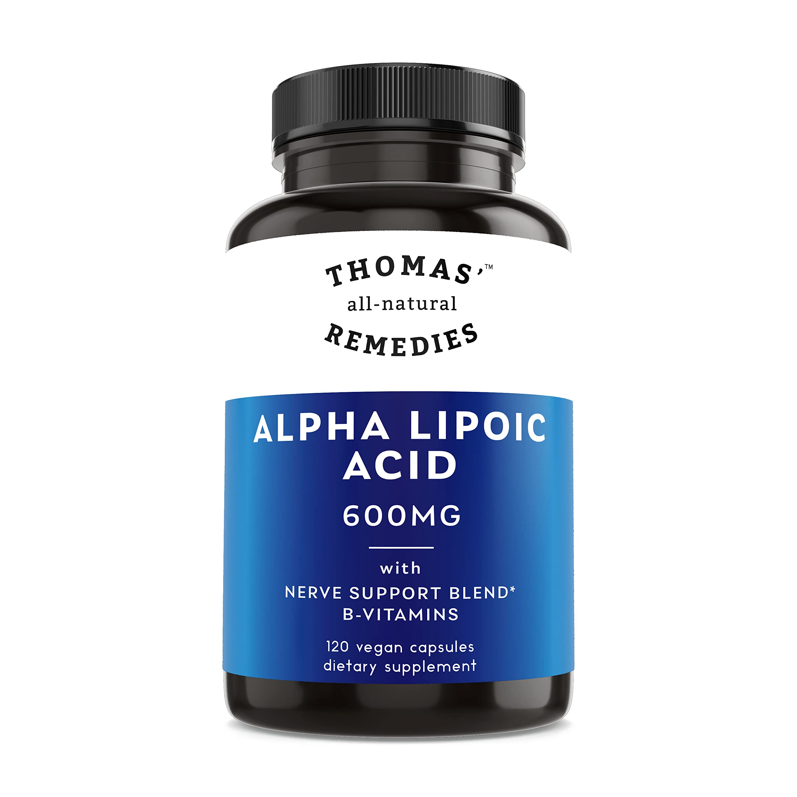 Thomas All-Natural Remedies Alpha Lipoic Acid 600mg 120 capsules bottle