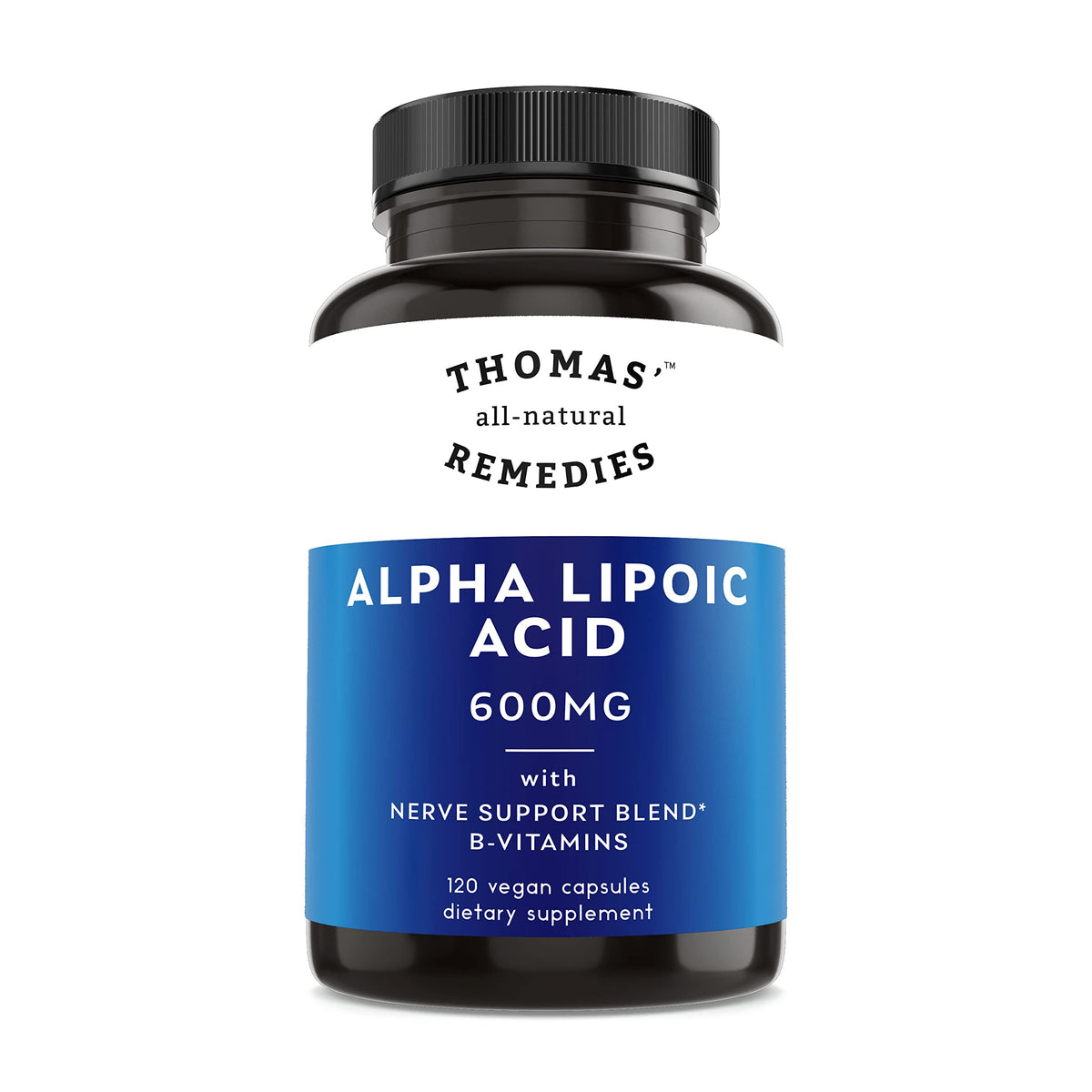 Thomas All-Natural Remedies Alpha Lipoic Acid 600mg 120 capsules bottle