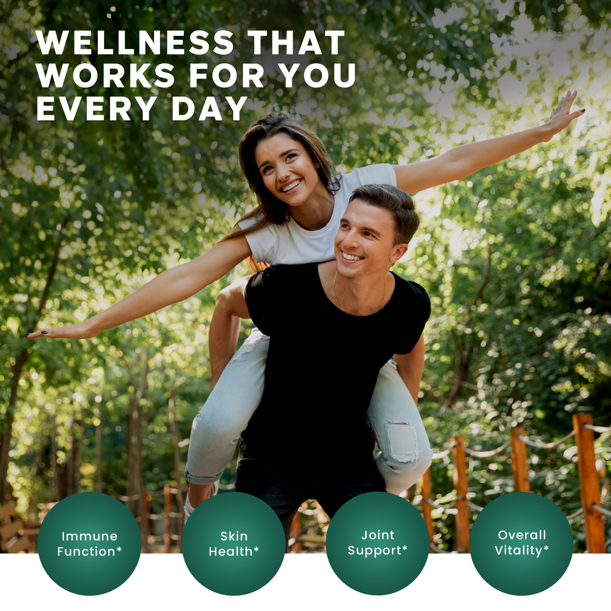 Close-up of zinc and spirulina ingredients in zinc complex