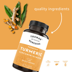 Close-up of turmeric curcumin and ginger ingredients