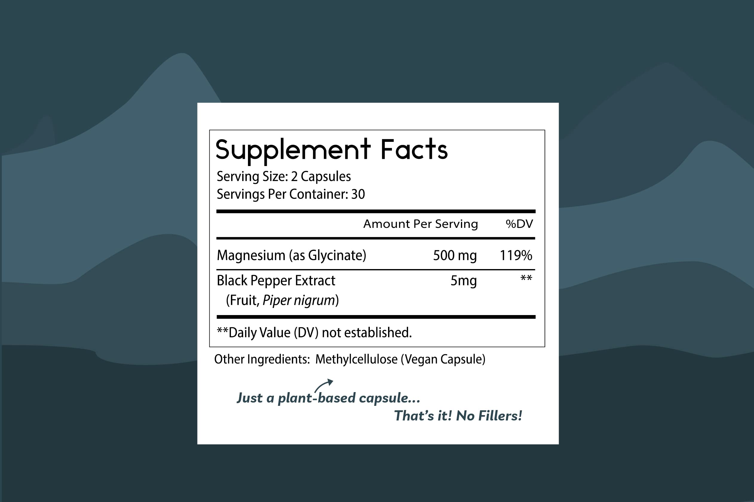 Label highlighting non-GMO and no fillers