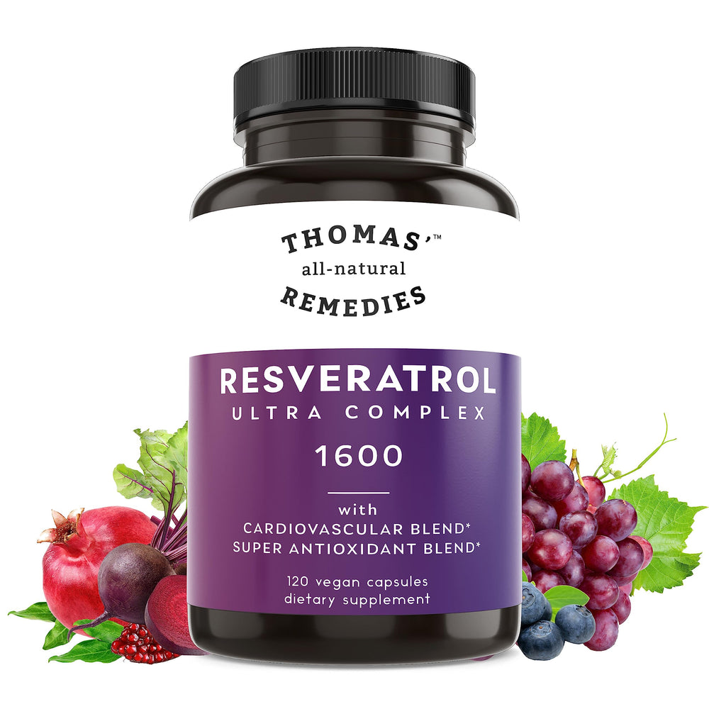 Thomas' Resveratrol 1600mg bottle - hero image