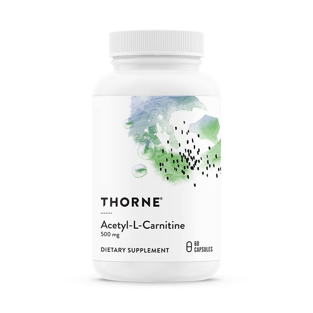 THORNE Acetyl-L-Carnitine 500 mg bottle with 60 capsules