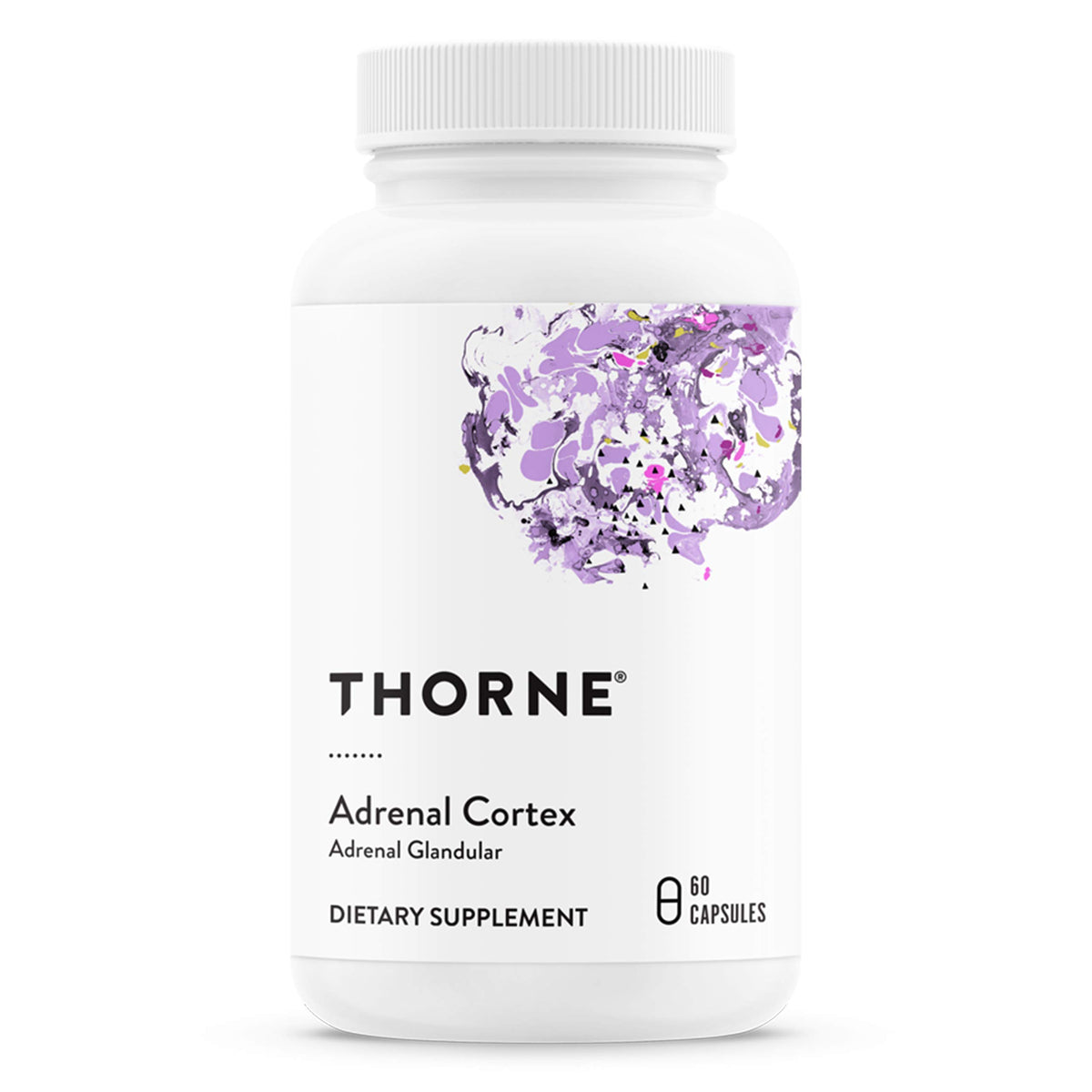 THORNE Adrenal Cortex bottle and capsules