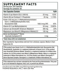 Close-up of Thorne Advanced Bone Support capsules