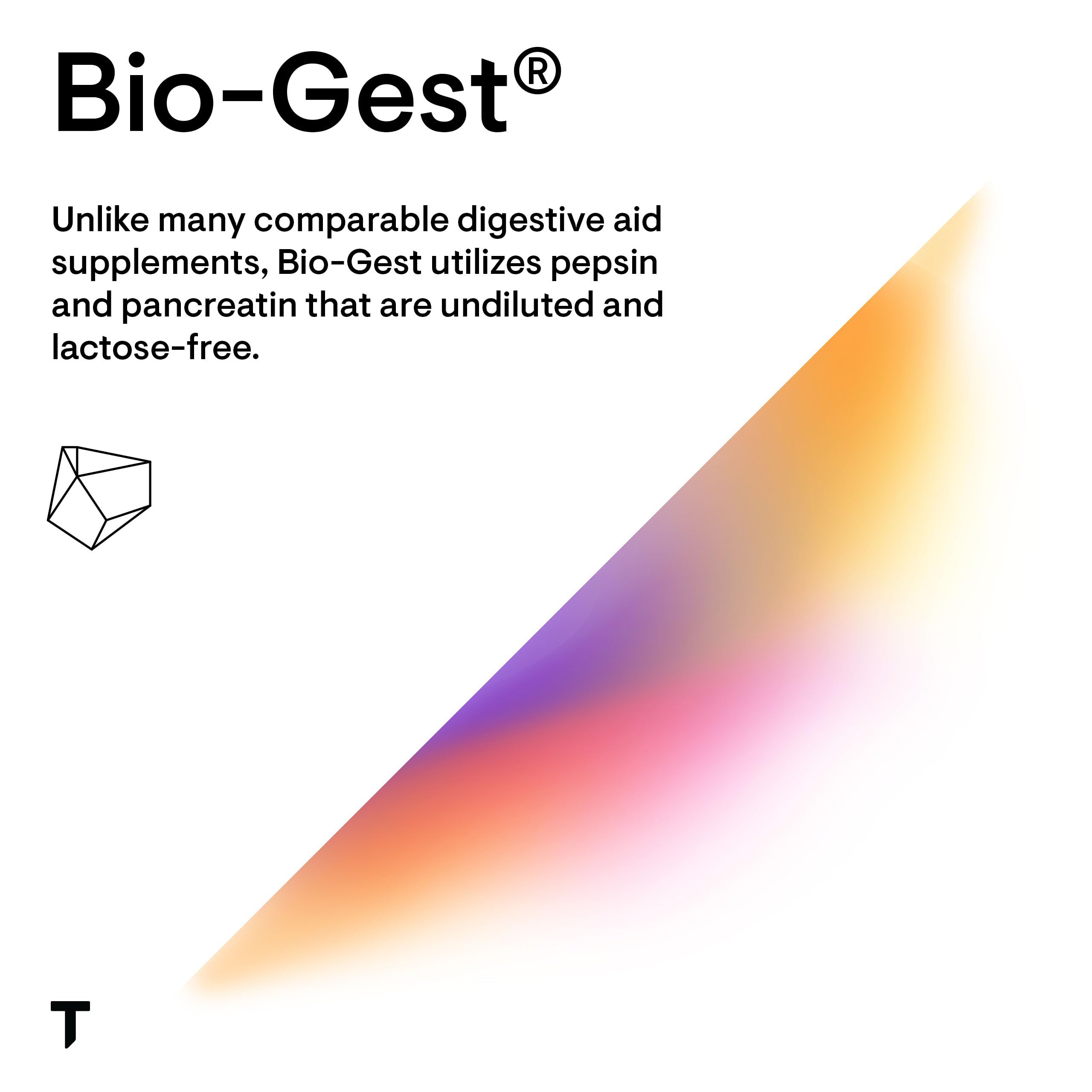 Close-up of bottle label showing ingredients: HCl, pepsin, pancreatin, ox bile