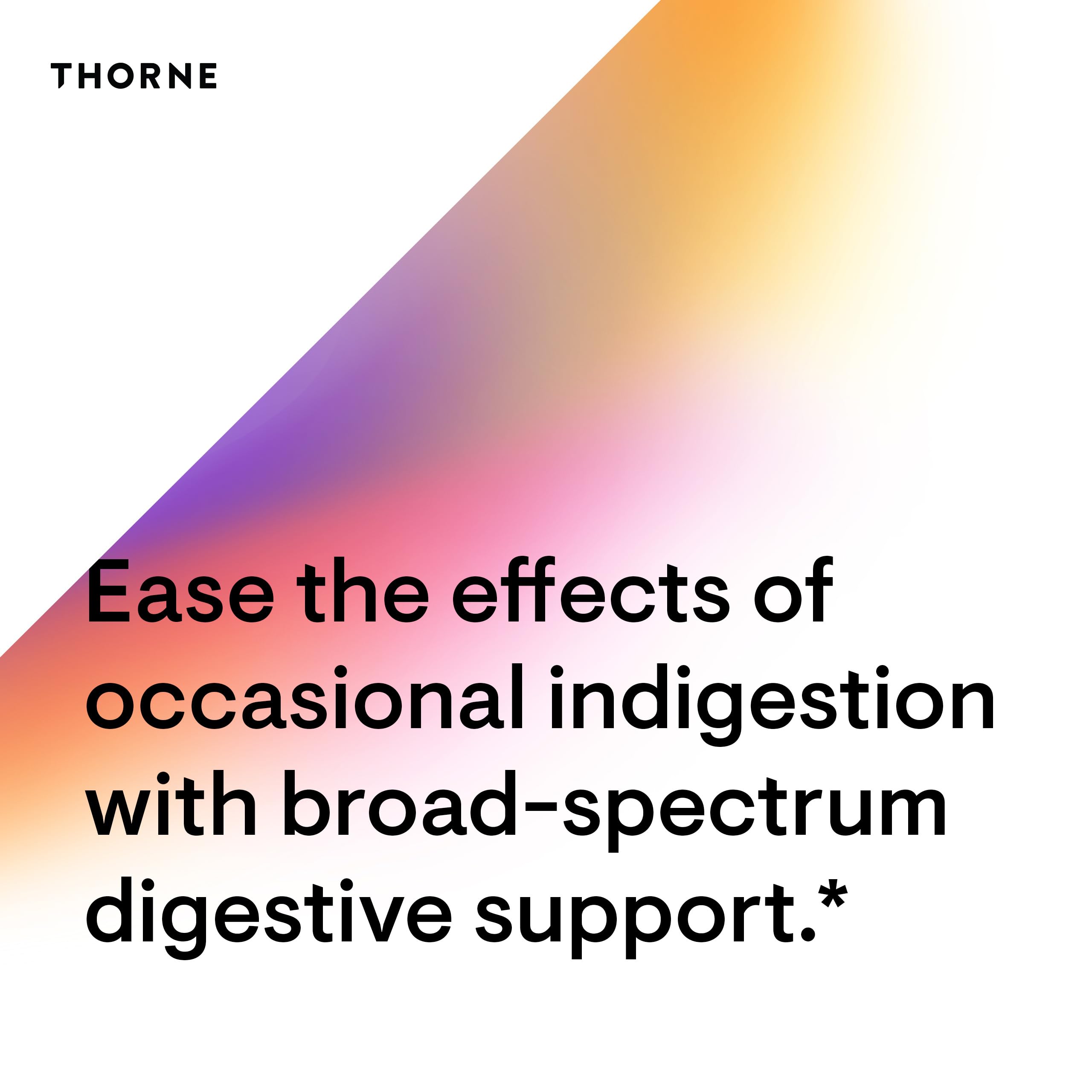 THORNE branding with digestive enzymes concept