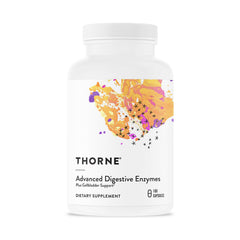 Thorne Advanced Digestive Enzymes bottle for convenient daily digestion support.