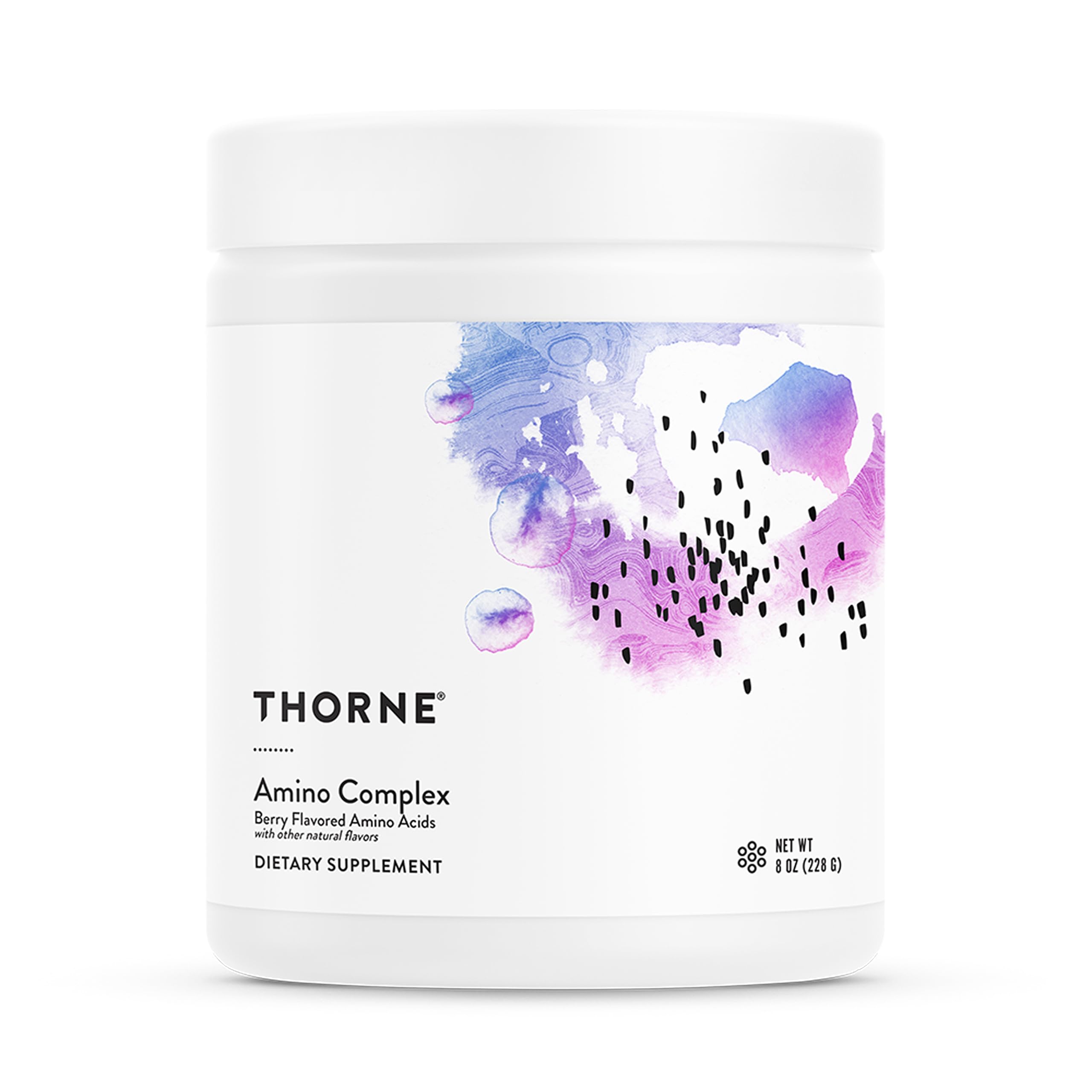 THORNE Amino Complex Berry canister with label
