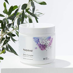 Close-up of Berry flavored amino powder in a shaker