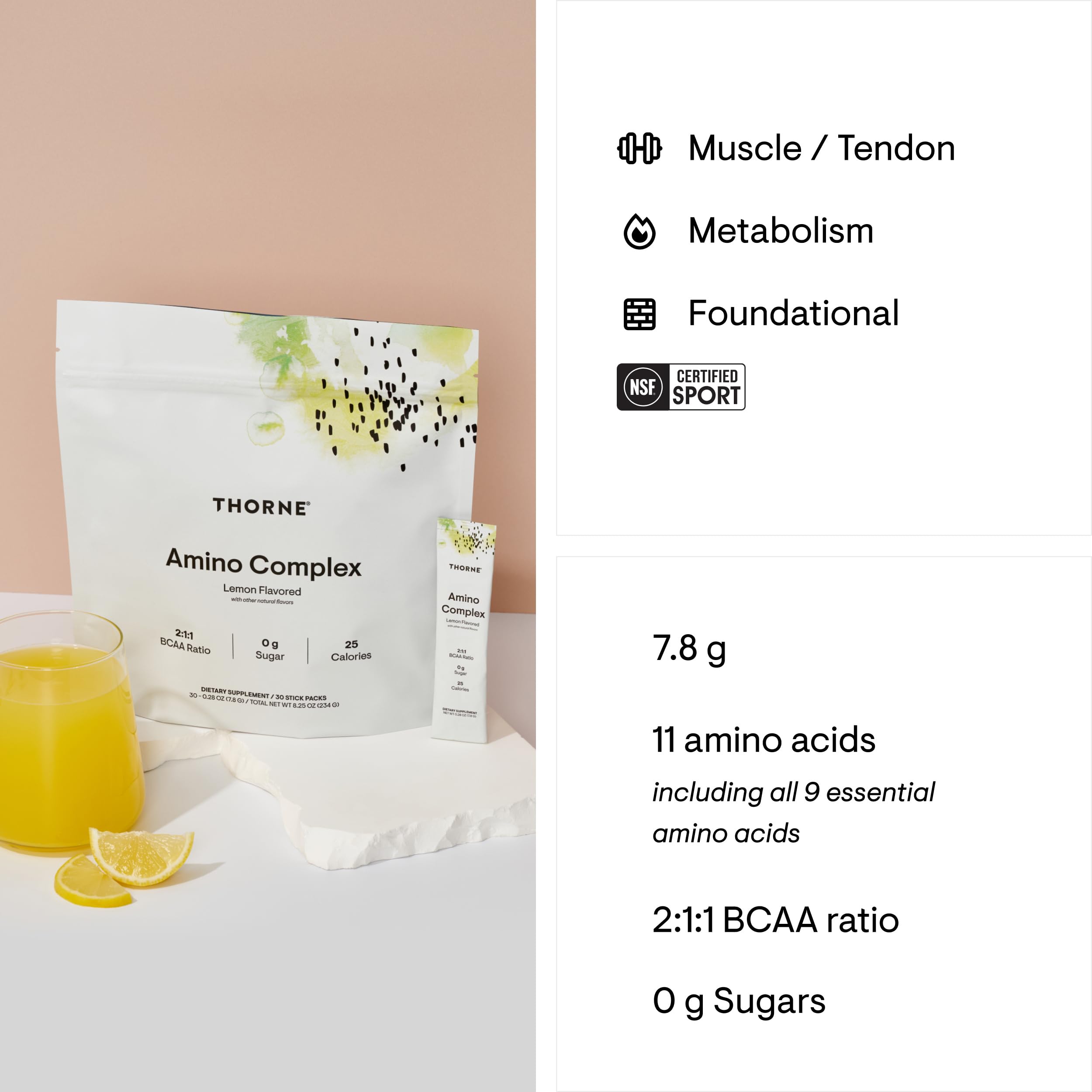 Amino Complex Lemon powder being mixed in water