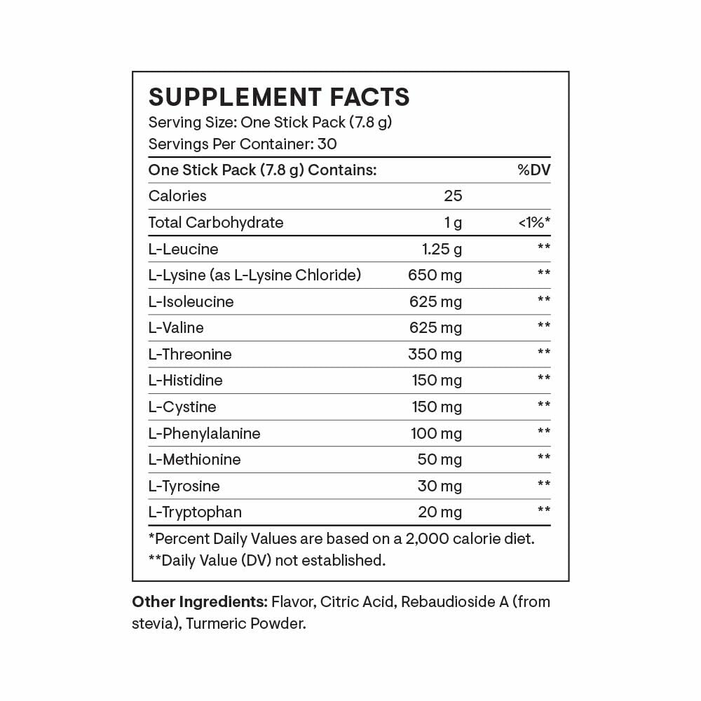 Close-up of lemon-flavored Amino Complex powder texture