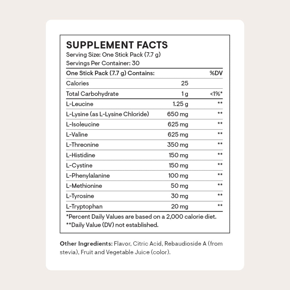 Powder scoop highlights convenient serving for pre- or post-workout use.