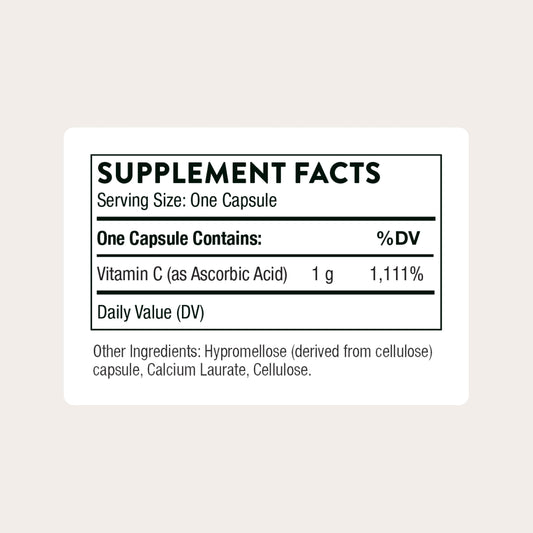 Close-up of vitamin C 1000 mg capsule