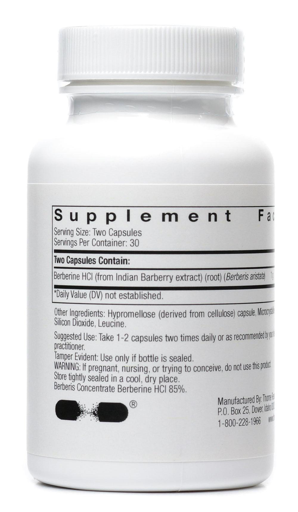 Two bottles of THORNE BERBERINE-500 – Pack of 2