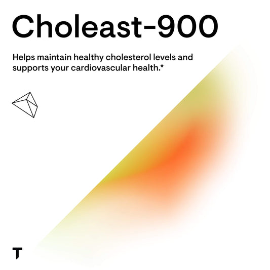 Close-up of Choleast-900 900 mg red yeast rice capsules
