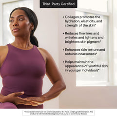 THORNE Collagen Plus label close-up with clinically studied ingredients noted.