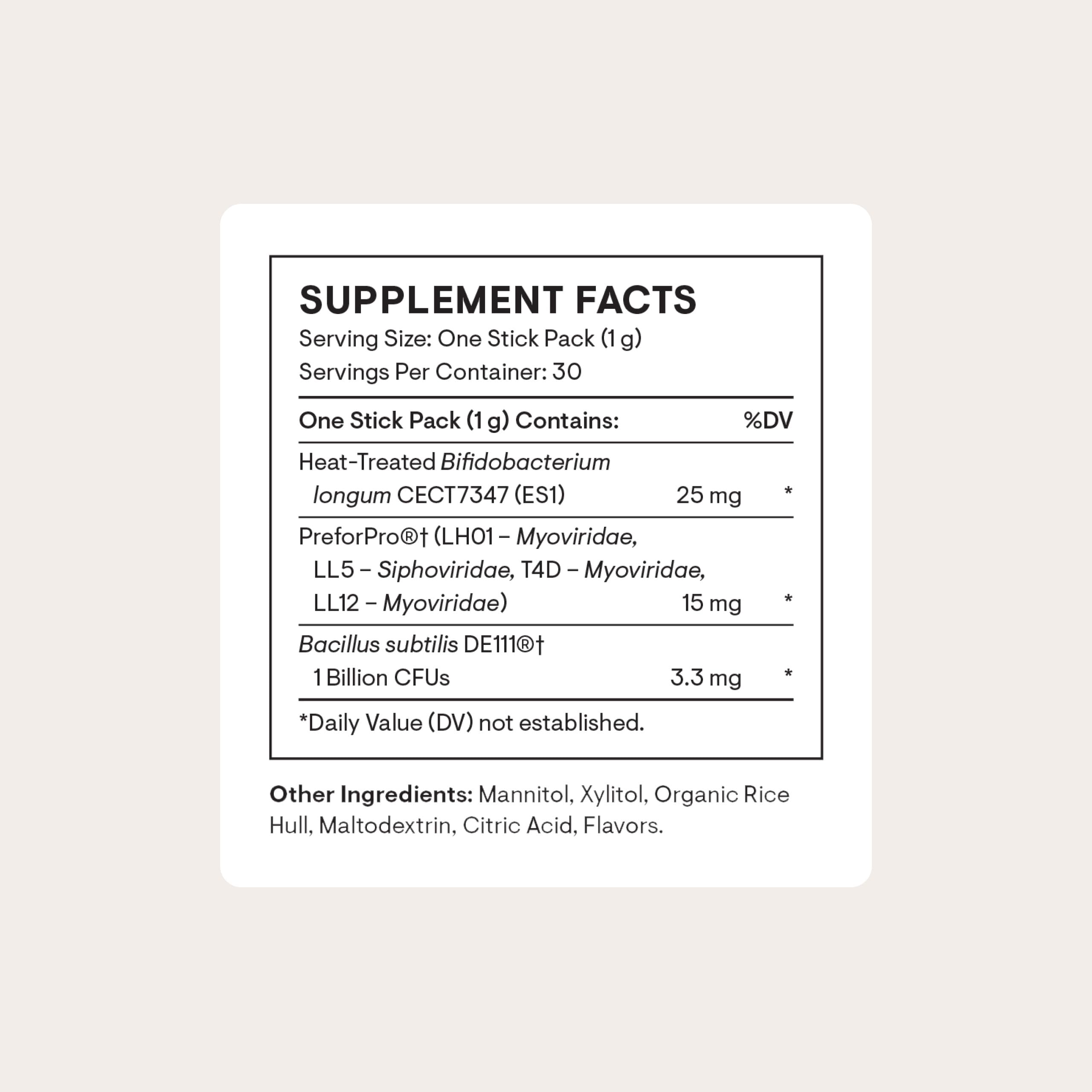 Thorne Complete Biotic stick packs for convenient daily gut balance on the go