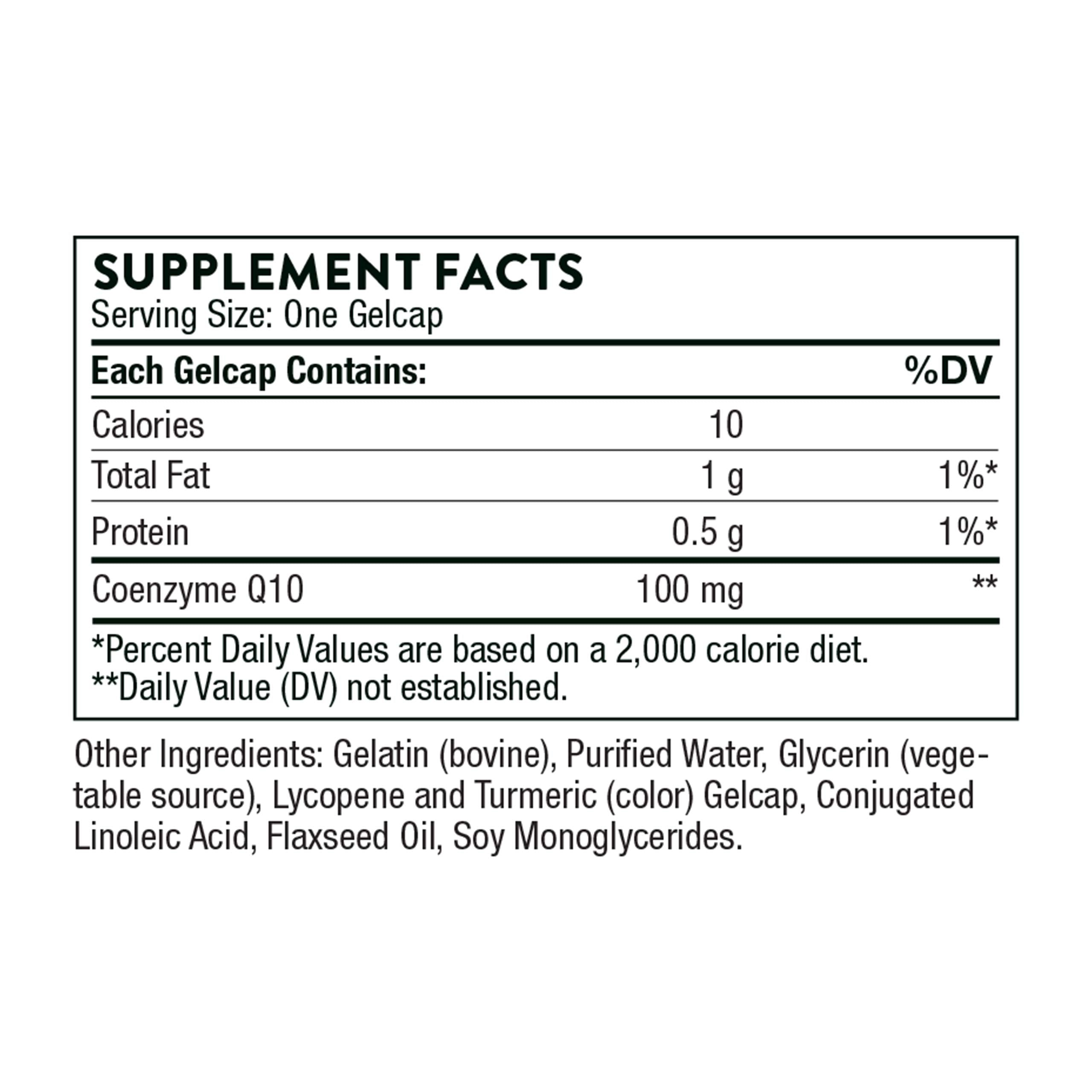 Graphic illustrating optimal absorption of CoQ10 in soy oil base