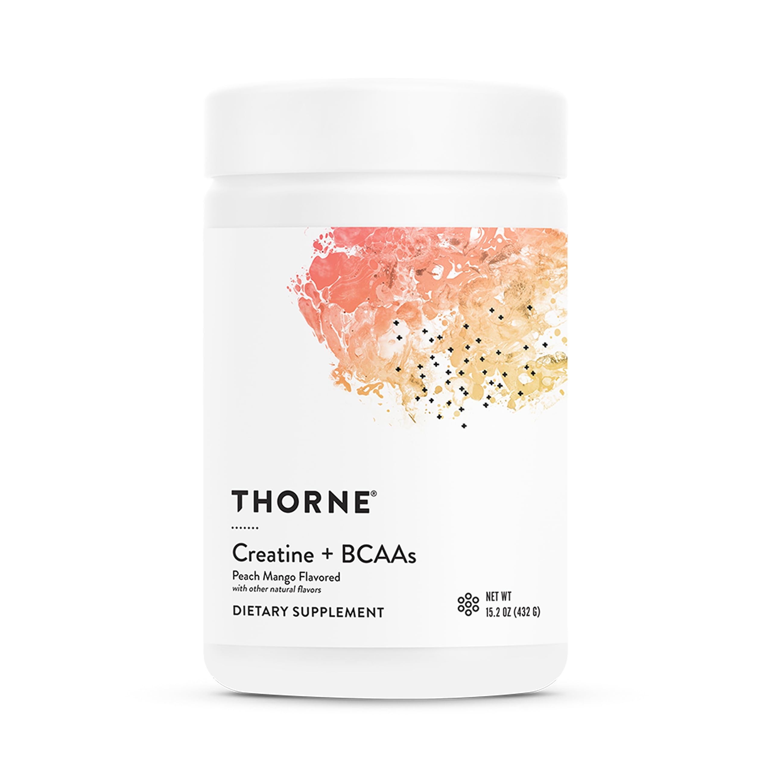 Front label of THORNE Creatine + BCAAs Powder