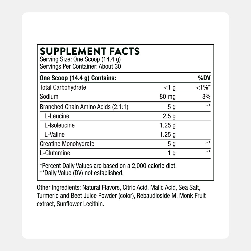 Serving scoop of THORNE Creatine + BCAAs Powder