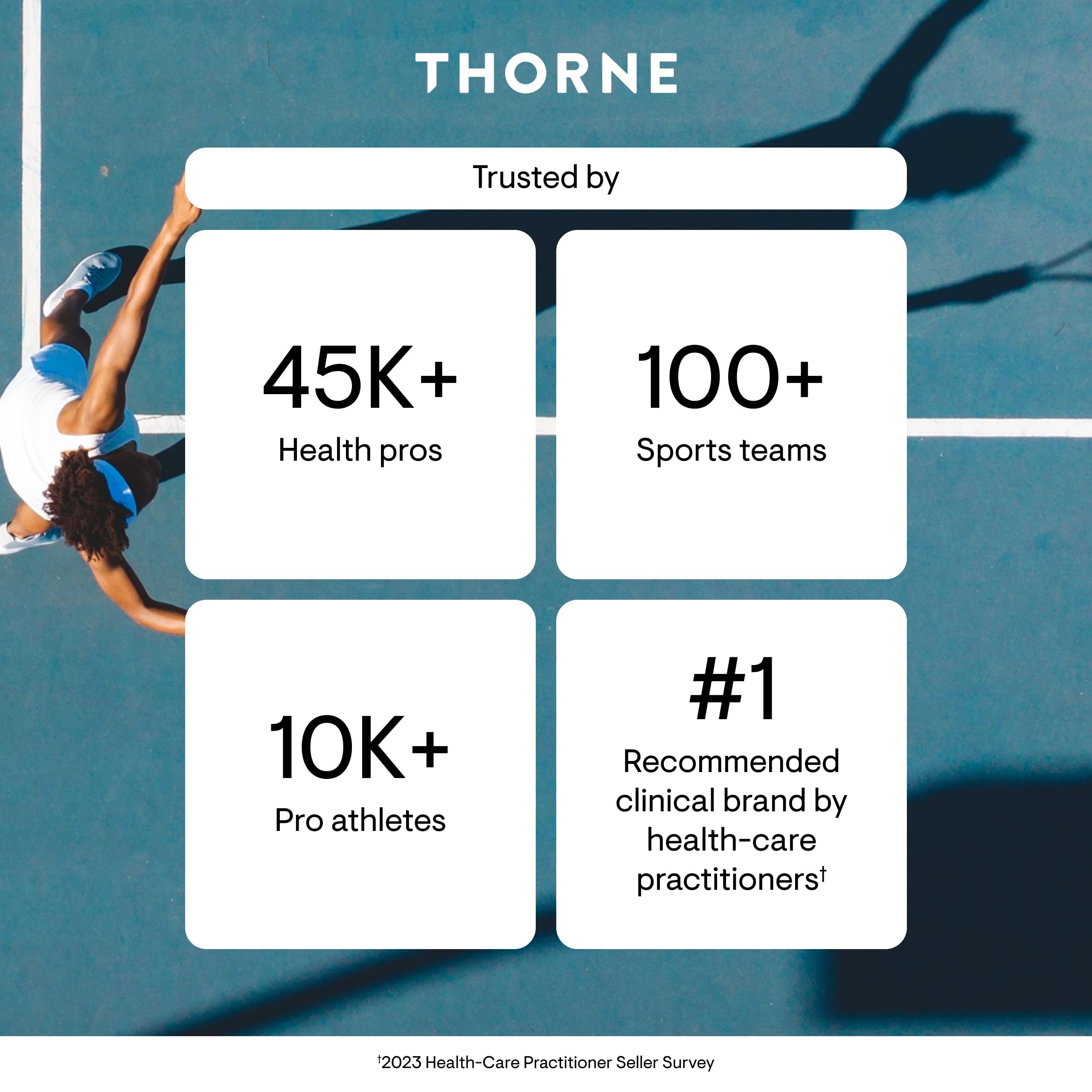Thorne Creatine compatible with gym bottles for convenient use