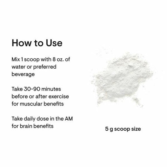 THORNE Creatine micronized powder back label
