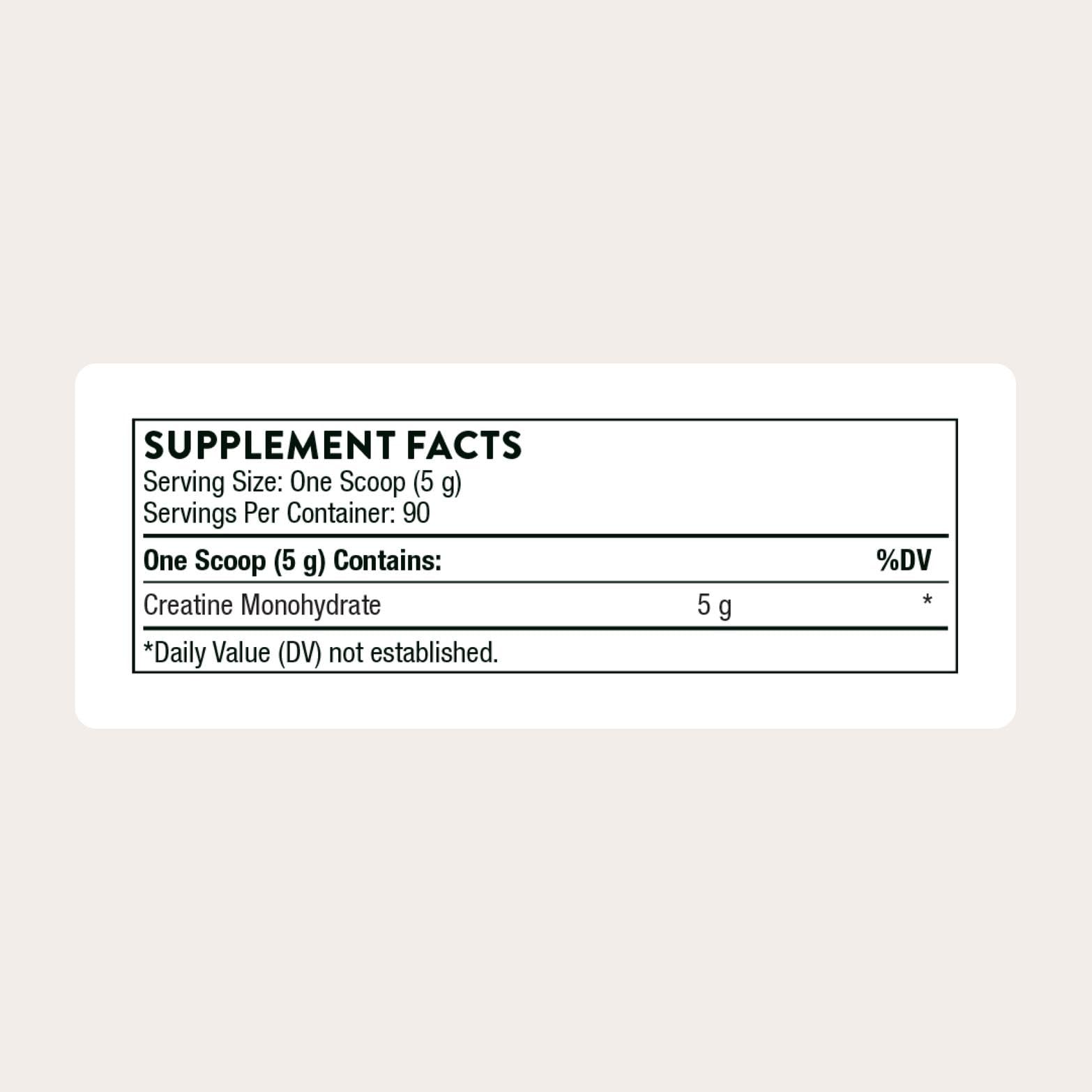 Thorne Creatine powder scoop highlights precise dosing for consistent performance