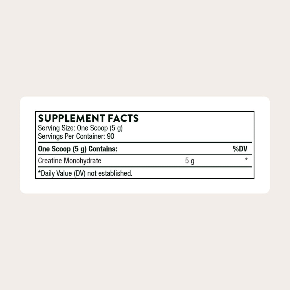 Thorne Creatine powder scoop highlights precise dosing for consistent performance