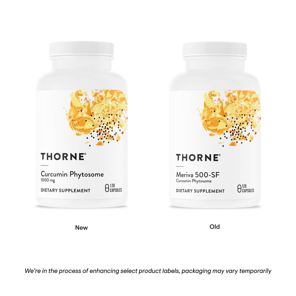 THORNE Curcumin Meriva 1000 mg back panel with supplement facts