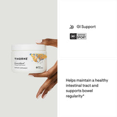 Close-up of EnteroMend label highlighting gut health benefits