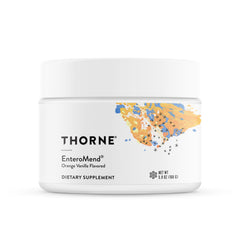 THORNE EnteroMend bottle showcasing gut health support and regularity.