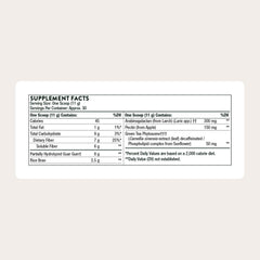 Scoop beside THORNE FiberMend powder for easy daily serving