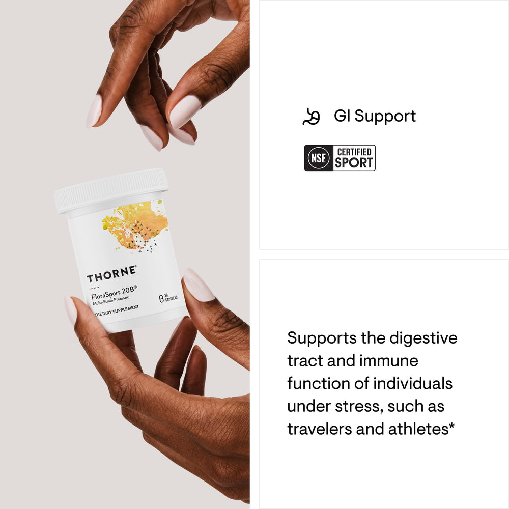 Graphic showing the four probiotic strains in FloraSport 20B